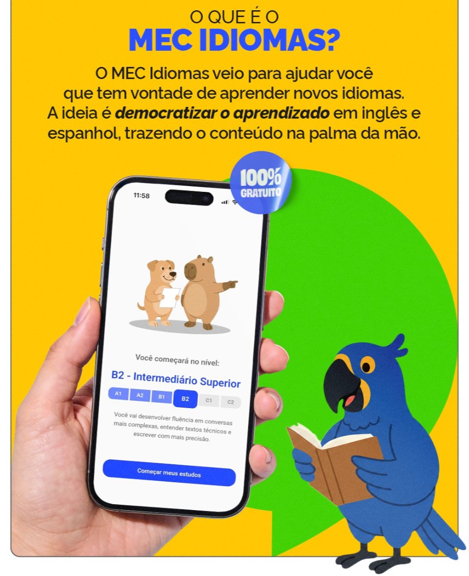 Aplicativo lançado pelo governo já é comparado ao Duolingo