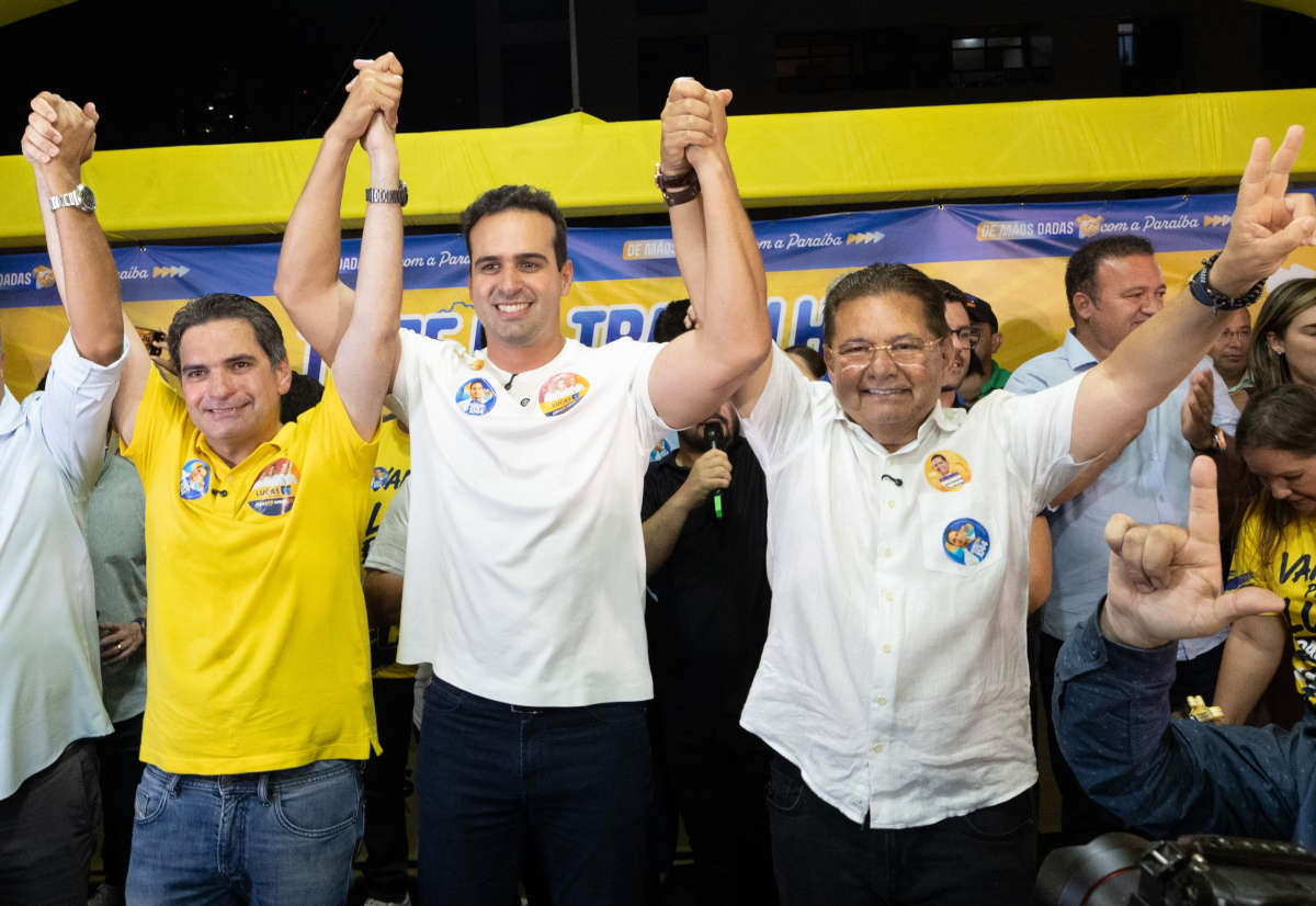 Candidatos Murilo Galdino, Lucas Ribeiro e Adriano Galdino