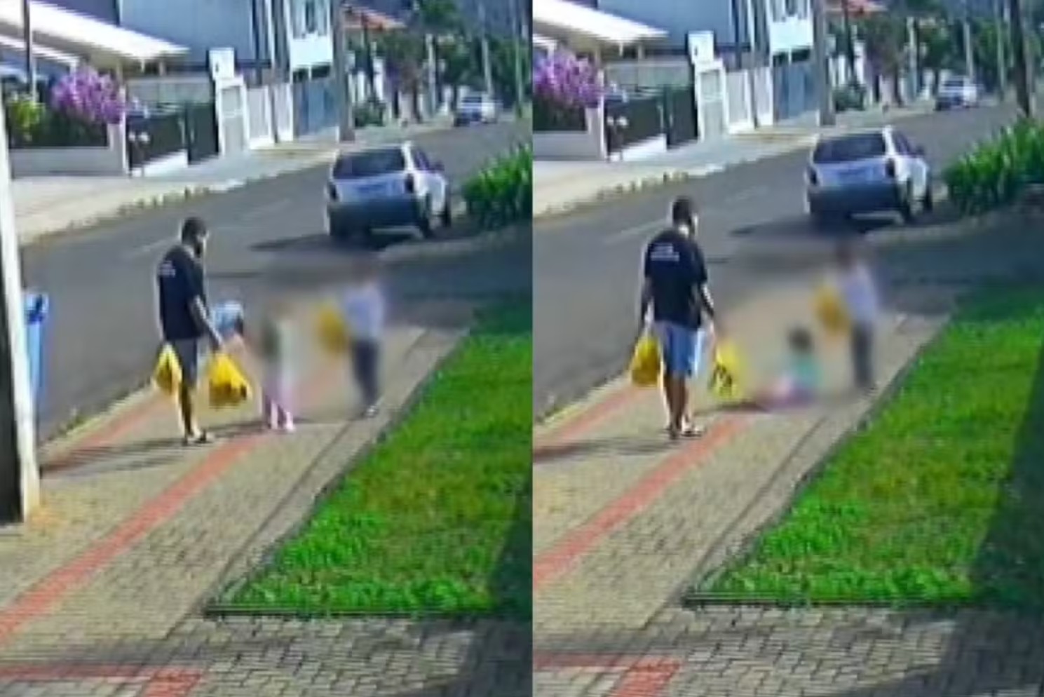 Agressão foi registrada por câmera de segurança