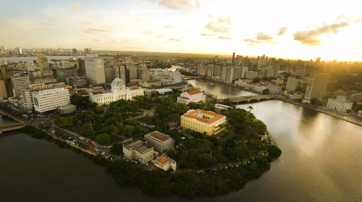 Vista aérea do Palácio do Campo das Princesas