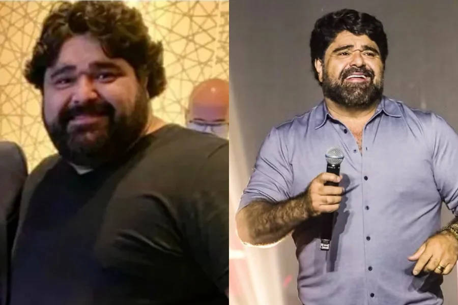 Exemplo de "antes e depois", Fabiano, dupla de César Menotti, emagreceu 60kg