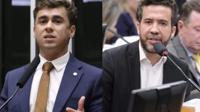 Deputados federais Nikolas Ferreira e André Janones