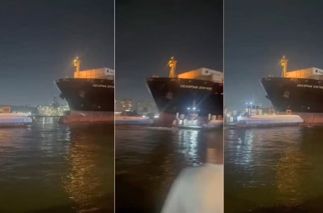 Imagens registram o momento da batida e a reação de pessoas que assistiam da margem