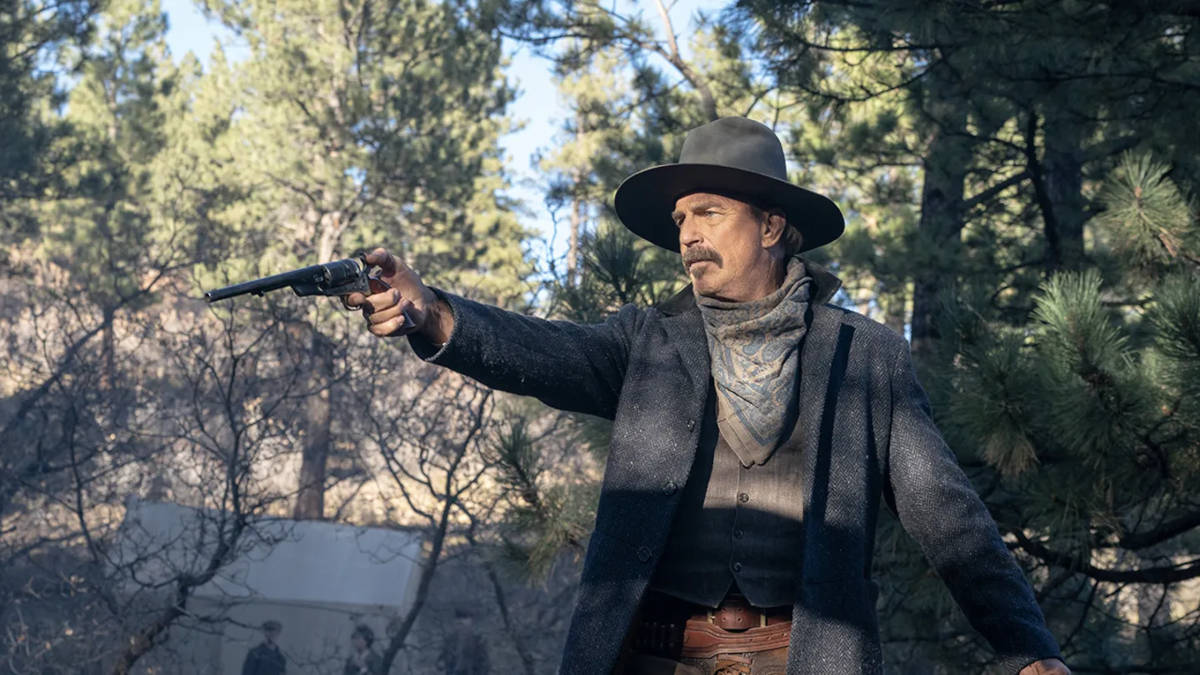Ator e diretor Kevin Costner em Horizon: Uma Saga Americana 