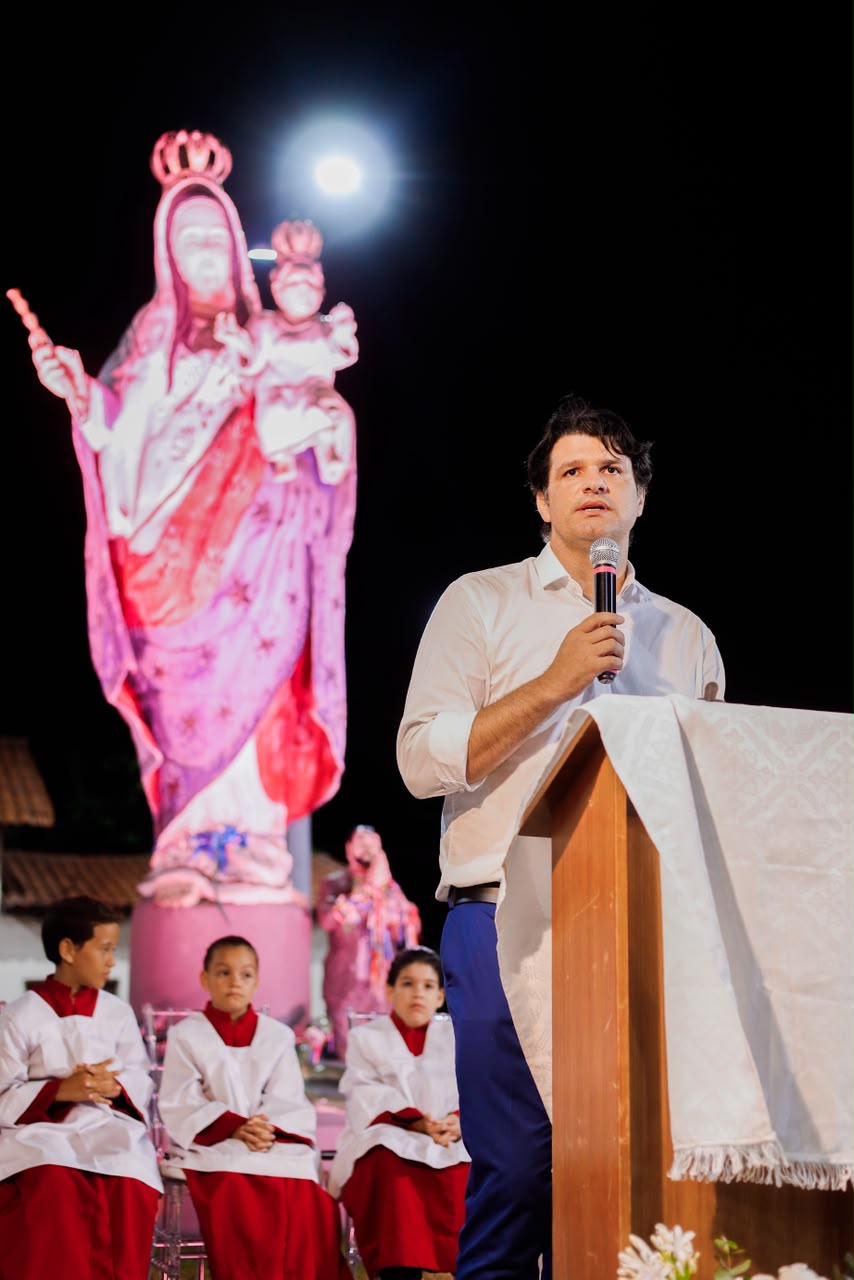 Leo Bezerra celebrou as obras que requalificaram toda a área onde fica a imagem de Nossa Senhora da Penha