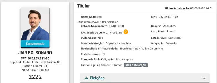 Jair Renan repete estratégia da última eleição