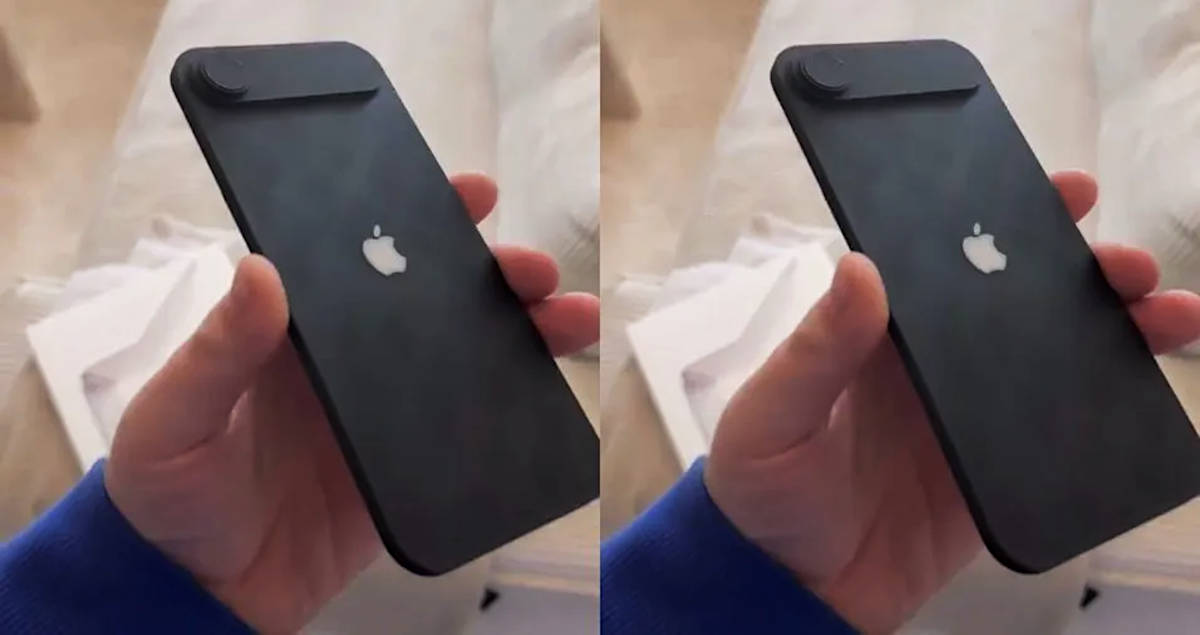 Imagens de impressões tridimensionais como previsão do que pode vir a ser anunciado como iPhone 17 vazaram na rede X