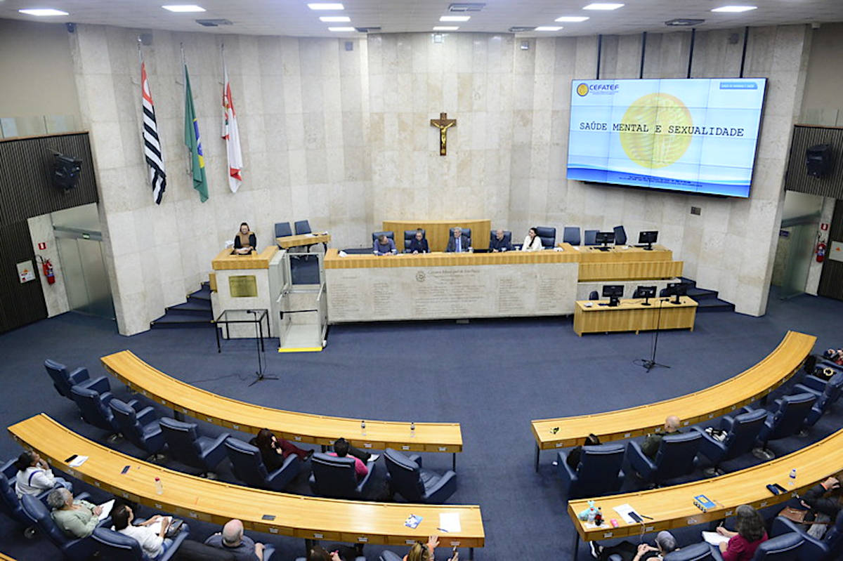 Vereadores durante sessão da Câmara Municipal de São Paulo