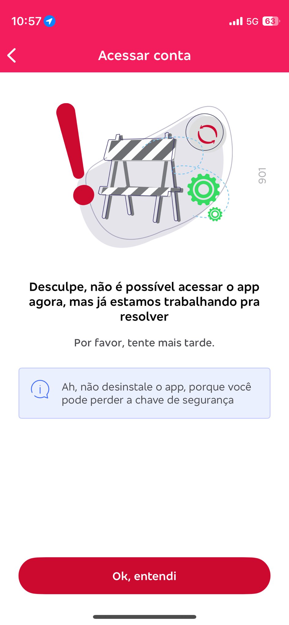 Nas redes sociais, usuários publicaram prints de mensagens de erro como “Serviço temporariamente indisponível” 