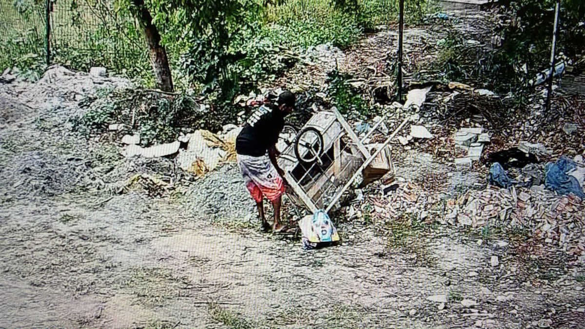 Homem flagrado descartando resíduos na margem do Rio do Cabelo foi identificado